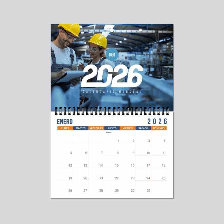 Calendario de pared colgante A4