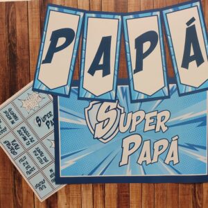 Combo 3 Papá: Banderines/ Set stickers rectos