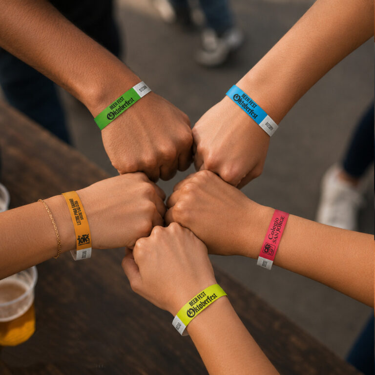 Pulseras tyvek impermeables para eventos