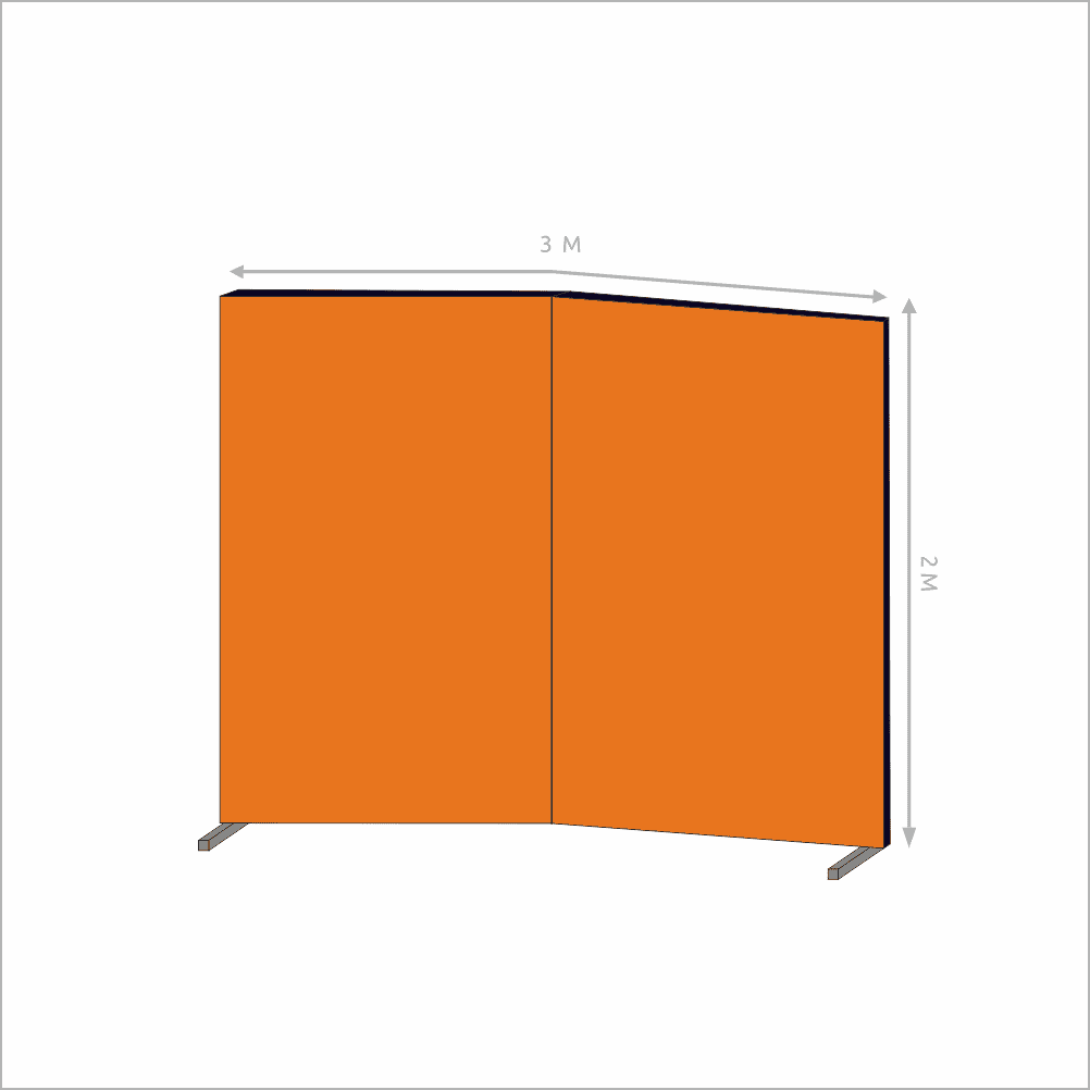 Backpodium plegable de 2 paneles.