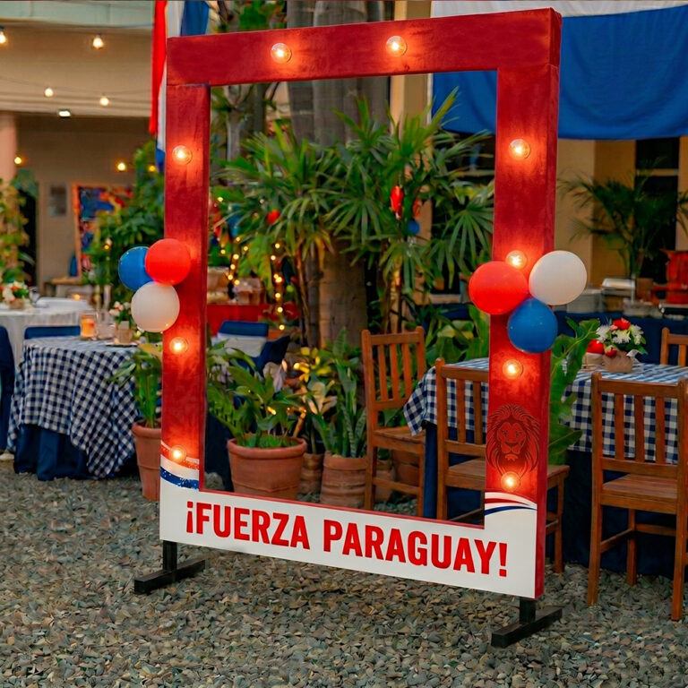 Marco para fotos con luces