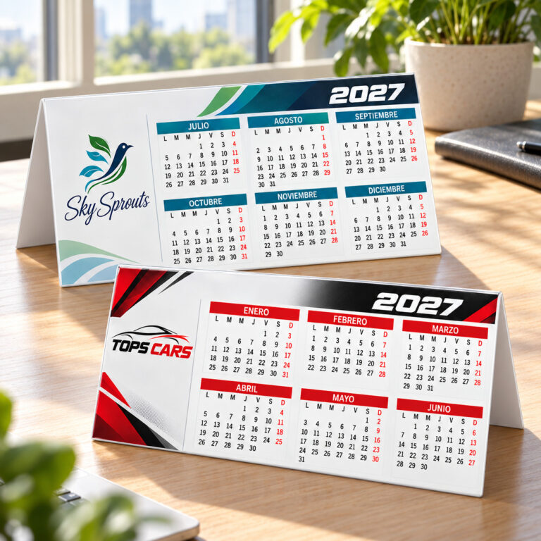 Calendario de mesa PVC
